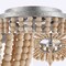 Jonathan Y Allison 10" 2-Light Shabby Chic Farmhouse Wood Beaded/Metal LED Flush Mount, Antique Silver/Cream JYL9074C - alternate 6