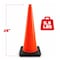 Dsv Standard Traffic Safety Cone 28" with Heavy Black Base, Orange, PVC 97128NT - alternate 4