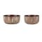 Homeroots Set of Two Brown Wood 1 Ounce Round Pot Planters 634285 - alternate 3