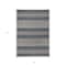 Homeroots 6' X 9' Blue and Gray Striped Stain Resistant Indoor Outdoor Area Rug 531645 - alternate 6