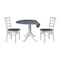 Whitewood Industries Extension Dining Tables, 45 in L, 38 in H, Parawood, 3 Piece Set K05-42DPT-C617-2 - alternate 5