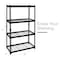 Iron Horse 2300 Riveted Steel Wire Deck Shelving 4-Shelf Unit, 18" D x 36" W x 60" H, Black 22129 - alternate 9