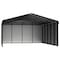 Arrow Storage Products 20 x 24 x 9 ft Charcoal Steel Carport with 3 Wall Kits CPHC202409ECL3 - alternate 1