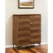 Homeroots 35" Walnut Manufactured Wood Five Drawer Chest 473085 - alternate 3