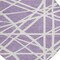 Homeroots 8' Lavender And Ivory Round Geometric Washable Indoor Outdoor Area Rug 600470 - alternate 5