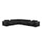 Homeroots Black Leather Modular L Shaped Eight Piece Corner Sectional With Console 643920 - alternate 1