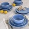 Spice By Tia Mowry Creamy Tahini 12 Piece Stoneware Dinnerware Set in Matte Blue 97182.12 - alternate 6
