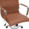 Leisuremod Harris Faux Leather Office Chair, Light Brown HO19LBRL - alternate 4