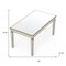 Homeroots 59" Silver and Gold Mirrored Glass and Wood Mirrored Dining Table 632743 - alternate 3