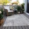 Homeroots 10' X 14' Gray And Silver Geometric Washable Indoor Outdoor Area Rug 618594 - alternate 5