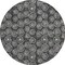 Homeroots 8' Black Gray And Ivory Round Geometric Washable Indoor Outdoor Area Rug 583326 - alternate 6