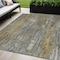 Homeroots 5' X 8' Gold And Taupe Abstract Washable Indoor Outdoor Area Rug 610433 - alternate 1