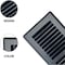 Sierra Grates 4 in. H X 14 in. W 2-Way 45 Degree Louvered, Textured Steel, Black Floor Register TWF414-BLK - alternate 3