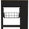 Homeroots Black and Natural 22in Rolling Kitchen Cart With Storage 477880 - alternate 5