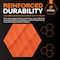 Xpose Safety Concrete Curing Blanket, 1-Layer, 6x25 ft, R-3.13 Air / R-1.08 Surface, Orange CCB-1L-X - alternate 3