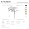 Kingston Brass 30" Ceramic Console Sink with Stainless Steel Legs, 8-Inch, 3-Hole, White/Brushed Brass KVPB30229W387 - alternate 2