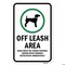 Signmission Off Leash Area Dogs Must Be Under Control Owner M Aluminum, 18" x 24", A-1824-24919 A-1824-24919 - alternate 2