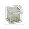 Homeroots 4" White Glass and Metal Lattice Tabletop Lantern Candle Holder 488179 - alternate 5