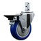 Service Caster 4'' Blue Polyurethane Wheel Swivel 3/4'' Square Stem Caster with Brake SCC-SQ20S414-PPUB-BLUE-PLB-34 - alternate 1