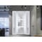 Vdomdoors Front Exterior Prehung FiberGlass Door Frosted Glass / Manux 8552 White Silk / 2 Sidelight Exterior MANUX8552EXD-WS-W16+36+16 x H80-RH - alternate 1