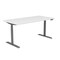 Homeroots 48" White and Gray Writing Desk 524932 - alternate 3