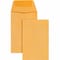 Quality Park Coin Envelope, Light Brown, Kraft, PK500 QUA50160 - alternate 1