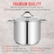 Bakken-Swiss Deluxe 12-Quart Stainless Steel Stockpot with Tempered Glass Lid, Heavy Duty BKSSQ12 - alternate 5