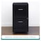 Space Solutions 14.25 in W 2 Drawer Mobile Vertical File Cabinet, Black 16872 - alternate 14