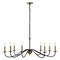 Jonathan Y Wicklow 40" 8-Light Bohemian Farmhouse Iron LED Chandelier, Brass Gold/Black JYL7914B - alternate 7