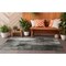 Homeroots 8' Runner Gray and Black Abstract Washable Non Skid Indoor Outdoor Runner Rug 563602 - alternate 1