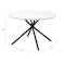 Homeroots 47" White And Black Rounded Steel Dining Table 394610 - alternate 8