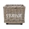 Happimess Yael Coastal Hand-Woven "STORAGE" Rattan Basket with Wheels and Handles, Kubu Gray BSK1001A - alternate 7