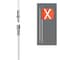 Safetywhips Warning Whip Heavy Duty Whip with Flag, White Whip, Orange Flag, White Reflective X, 120 Length SW10QD2-SXW - alternate 2