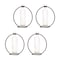 Homeroots Set of Four Gray Round Metal Wall Vase, 4PK 516219 - alternate 5