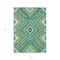 Homeroots 3' X 5' Lime Green Aqua And Ivory Tribal Washable Indoor Outdoor Area Rug 598130 - alternate 9