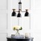 Jonathan Y Edison 20" 3-Light Metal LED Pendant, Black/Brass Gold JYL6137A - alternate 6