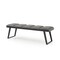 Homeroots 57in Gray Upholstered Faux Leather Bench 372147 - alternate 5