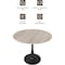 Leisuremod Bristol Modern Round Dining Table - MDF Wood Top with Powder Coated Steel Base BTBL-31NWST - alternate 7