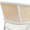 Leisuremod Ervilla Dining Chair with White Powder Coated Steel Legs and Wicker Back, White, 4PK ECW-20W4 - alternate 7