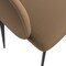 Leisuremod Sonnet Modern Dining Chair in Light Brown Fabric and Iron Legs, 2PK SC51LBR2 - alternate 6