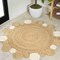 Jonathan Y Ayana Two-Tone Jute Hippy Circle Natural/Cream 4 ft Round Area Rug RNF107A-4R - alternate 1