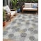 Homeroots 5' X 8' Gray Silver And Ivory Polka Dot Washable Indoor Outdoor Area Rug 594251 - alternate 1