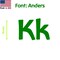 Aacc Self-Adhesive Vinyl Letter: k, Scale: 40 cm. Color: Green Font: Anders by, 12PK AACC-Anders-lk-Green-M40x12 - alternate 1