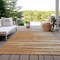 Homeroots 10' X 14' Brown Copper And Ivory Striped Washable Indoor Outdoor Area Rug 597282 - alternate 8