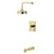 Kingston Brass Single-Handle Pressure Balanced Tub and Shower Faucet, Polished Brass KB6342DL - alternate 1