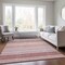 Homeroots 3' X 5' Pink Blush And Burgundy Striped Washable Indoor Outdoor Area Rug 614821 - alternate 8