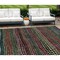 Homeroots 9' X 12' Black Green And Gold Striped Washable Indoor Outdoor Area Rug 588242 - alternate 1