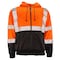Dome75 Full-zip Hoodie, ANSI/ISEA 107-2020 Class 3, Polyester, HiVis Orange/Black Bottom, 2X DHZ1632 - alternate 8