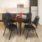 Regency Square Kahlo Breakroom Table W/ 4 Restaurant Stack Chairs, 42 in W, 42 in L, Neo Walnut TPL4242NWBK29BK - alternate 4