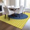 Homeroots 5' X 8' Yellow And Blue Striped Washable Indoor Outdoor Area Rug 597212 - alternate 6